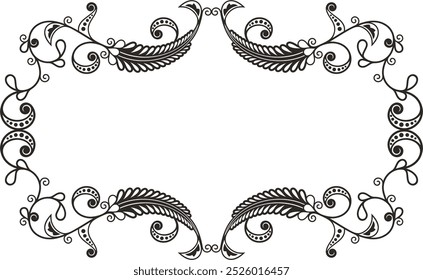 
Vector floral ornamental frame, created by author, using vectors, not AI generated. Vintage oriental panel, great for wedding decorations, greeting cards, invitations, banners, vinyl and laser ready.