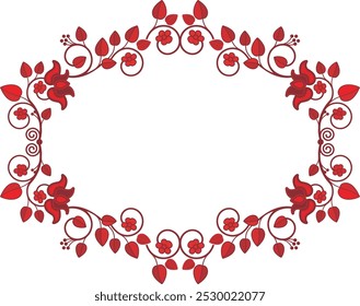 Vector floral ornamental frame, created by author, using vectors, not AI generated. Vintage oriental panel, great for wedding decorations, greeting cards, invitations, banners, vinyl and laser ready. 