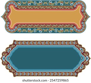 Vector floral ornamental frame, exquisite vintage panel in Oriental, Turkish, Arabic style, great for wedding decorations, greeting cards, invitations, banners, logos, labels, vinyl and laser ready.