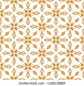 Vector Floral Ornamental Seamless Pattern. Geometric Flower Stylish Texture. Abstract Retro Tile Texture.