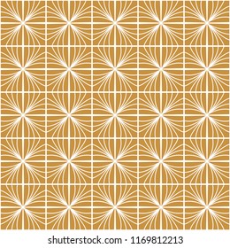 Vector Floral Ornamental Seamless Pattern. Geometric Flower Stylish Texture. Abstract Retro Tile Texture.