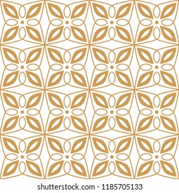 Vector Floral Ornamental Seamless Pattern. Geometric Flower Stylish Texture. Abstract Retro Tile Texture.