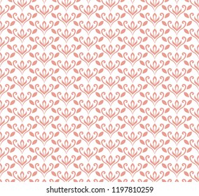 Vector Floral Ornamental Seamless Pattern. Geometric Flower Stylish Texture. Abstract Retro Tile Texture.