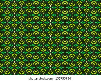 Vector Floral Ornamental Seamless Pattern. Geometric Flower Stylish Texture. Abstract Retro Tile Texture.