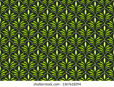 Vector Floral Ornamental Seamless Pattern. Geometric Flower Stylish Texture. Abstract Retro Tile Texture.