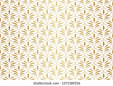 Vector Floral Ornamental Seamless Pattern. Geometric Flower Stylish Texture. Abstract Retro Tile Texture.