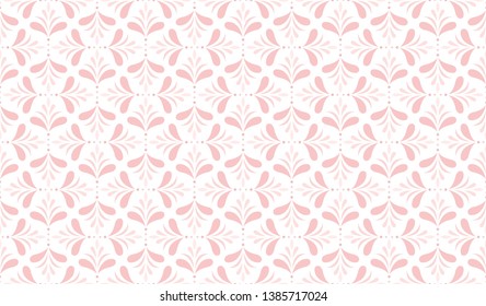 Vector Floral Ornamental Seamless Pattern. Geometric Flower Stylish Texture. Abstract Retro Tile Texture.