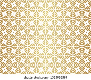 Vector Floral Ornamental Seamless Pattern. Geometric Flower Stylish Texture. Abstract Retro Tile Texture.
