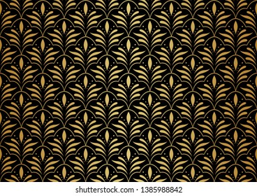 Vector Floral Ornamental Seamless Pattern. Geometric Flower Stylish Texture. Abstract Retro Tile Texture.