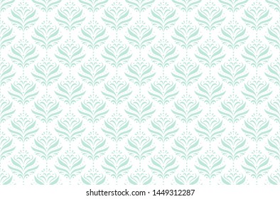 Vector Floral Ornamental Seamless Pattern. Geometric Flower Stylish Texture. Abstract Retro Tile Texture.