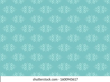 Vector Floral Ornamental Seamless Pattern. Geometric Flower Stylish Texture. Abstract Retro Tile Texture.