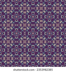 Vector floral ornamental sin costuras. La ilustración vectorial se puede utilizar para fondos, motivos, textiles, papel pintado, telas, envoltura de regalo, plantillas. Papel De Diseño Para Scrapbook. Vector.