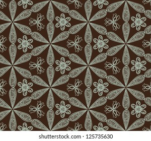 vector floral ornate seamless pattern