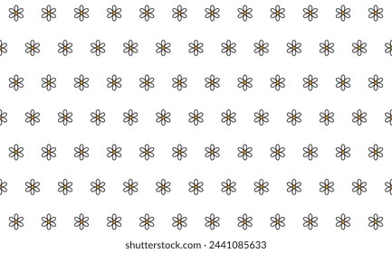Vector floral in outline pattern background for wallpaper, wrapping paper, packging, wall, etc.