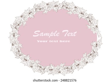 Vector floral paintings for text