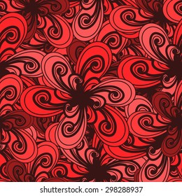 Vector floral pattern. Abstract background. Quilting texture with decorative flowers