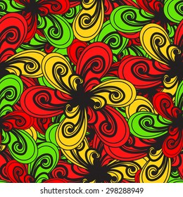 Vector floral pattern. Abstract background. Quilting texture with decorative flowers