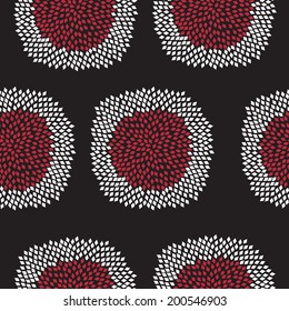 vector floral pattern with abstract flowers 