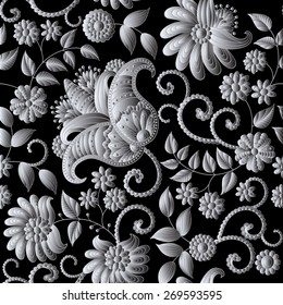 Vector floral  pattern, pattern can be used for wallpaper, pattern fills, surface textures 