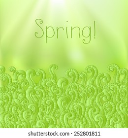 Vector floral pattern with colorful fantasy plants, pattern can be used for wallpaper, pattern fills, web page background, surface textures 