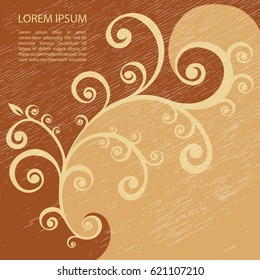 Vector floral pattern. Design element for greeting cards or flyers.