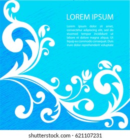 Vector floral pattern. Design element for greeting cards or flyers.