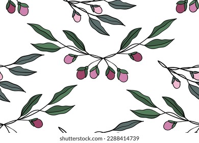 С patrón floral vectorial de color. Diseño de papel pintado, papel envolvente, fondo, tela. Patrón vectorial sin fisuras con flores de escalada decorativas.