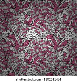 Vector floral pattern in doodle style with flowers. Gentle, spring floral on white, green and blue colors. Vector illustration.