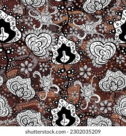 vector floral pattern in doodle style with flowers and leaves. Gentle, spring floral on pleasant colors. vector illustration 