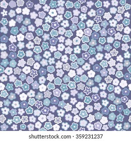 Vector floral pattern in doodle style with flowers. Can be used for textile, website background, book cover, packaging.