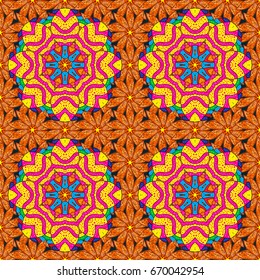 Vector floral pattern in doodle style with flowers. Gentle, tender floral background. Flowers on colorful background.