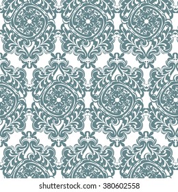 Vector floral pattern in Eastern style. Ornamental lace pattern for wedding invitations and greeting cards, backgrounds, fabrics, textile. Traditional pastel decor