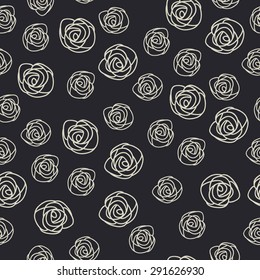 Vector floral pattern with flower rose