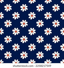 Vector floral pattern with flowers.