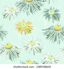 Vector floral pattern with flowers. Gentle, spring floral background.