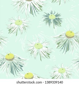 Vector floral pattern with flowers. Gentle, spring floral background.