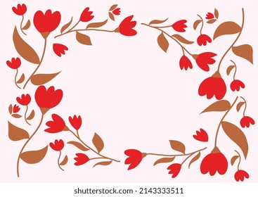 Patrón vectorial floral con flores y hojas.