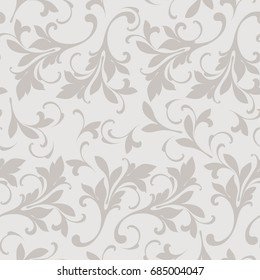Vector floral pattern with flowers and leaves. Texture for design wrapping, fabric, paper, wallpaper.