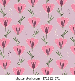 Vector floral pattern with large flowers.