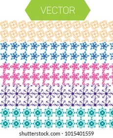 Vector floral pattern with multicolored flowers.llustration is fully editable.