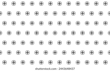 Vector Floral Pattern With Outline Background