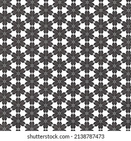 Vector floral pattern with repeating patterns in gray