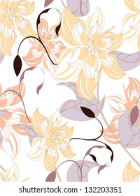 Vector floral pattern seamless