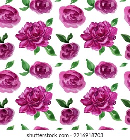 Vector floral pattern. Seamless fabric print. Pink flowers. White background. Print. Textile. Home textiles.