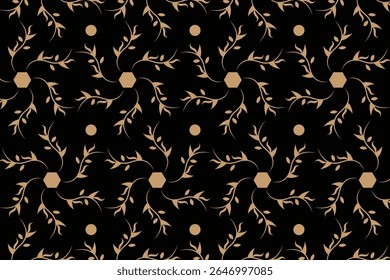 Vector floral pattern Seamless ornament. Elegant repeating design for fabric, furniture, carpets, decor, prints