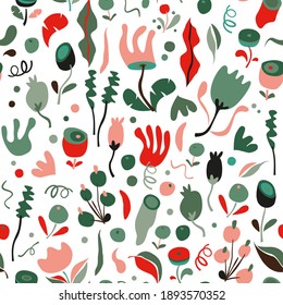 Vector Floral pattern. Seamless vector texture. Fashion prints.
Vector flowers illustrations