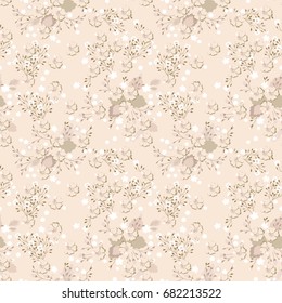 Vector floral pattern. Seamless vintage background for wrapping, textile, wallpaper. Decorative print.