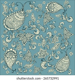 vector floral pattern in the style of Paisley