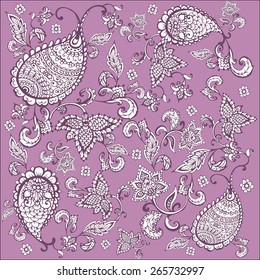vector floral pattern in the style of Paisley