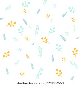 Vector floral pattern. texture background. Autumn concept texture. texture pattern with colorful leaf. Nature pattern background.